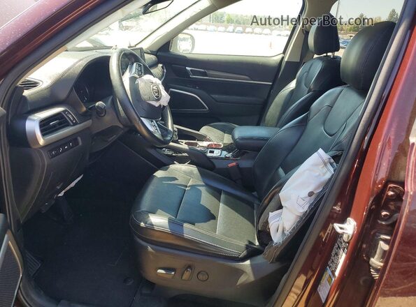 5XYP64HC9LG071876 2020 KIA TELLURIDE Burgundy Vista interior delantera