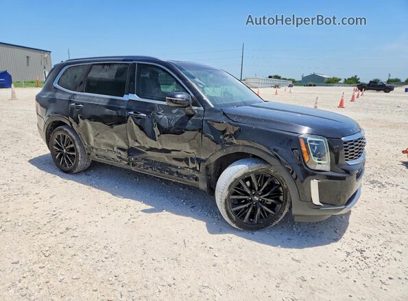 5XYP64HC9MG109141 2021 KIA TELLURIDE Черный Передняя правая четверть