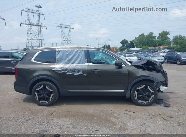 5XYP6DGC1PG362959 2023 KIA TELLURIDE Brown Widok wnętrza z tyłu