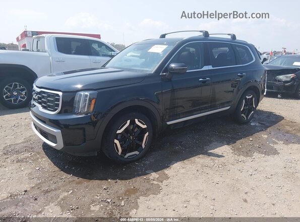 5XYP6DGC3RG442461 2024 KIA TELLURIDE Black Առջևի ձախ երեք քառորդ տեսարան
