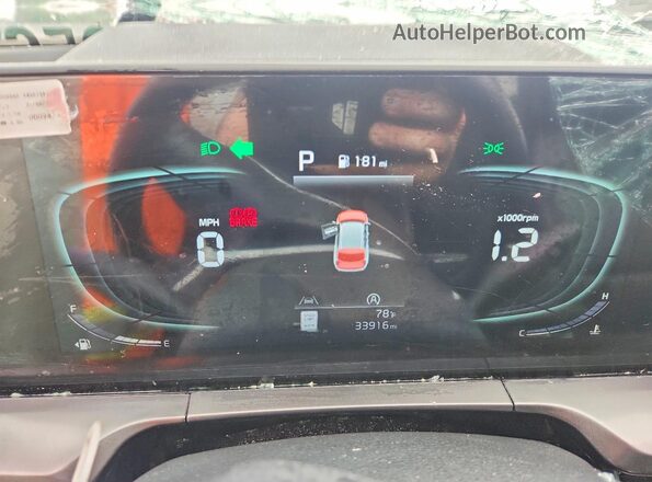 5XYP6DGCXRG549510 2024 KIA TELLURIDE Charcoal Instrument cluster view