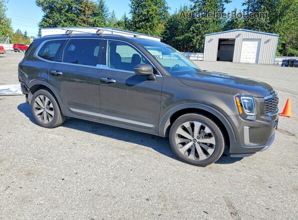 5XYP6DHC2MG137234 2021 KIA TELLURIDE Green Delantero derecho