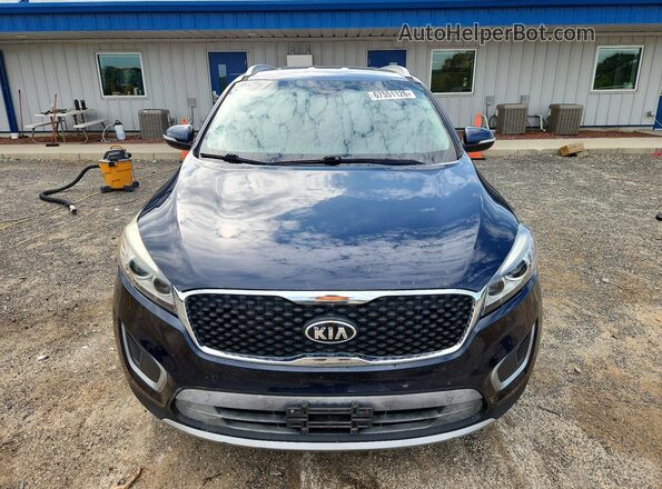 5XYPG4A30GG125353 2016 KIA SORENTO Blue Rear seats view