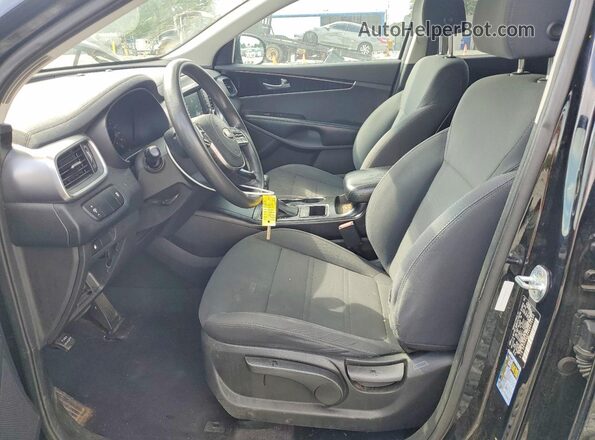 5XYPG4A34KG474590 2019 KIA SORENTO Black წინა სალონის ხედი