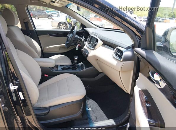 5XYPG4A36KG438433 2019 KIA SORENTO Black Front interior view