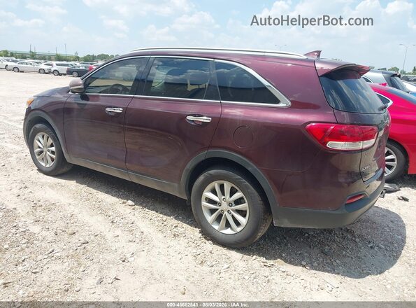 5XYPG4A37HG282959 2017 KIA SORENTO Maroon Задня ліва чверть