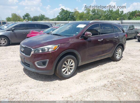 5XYPG4A37HG282959 2017 KIA SORENTO Maroon Передня ліва чверть