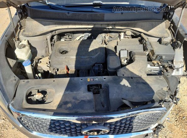 5XYPG4A38JG414018 2018 KIA SORENTO Gray Вид підкапотного простору