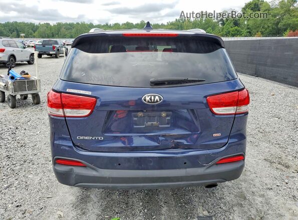 5XYPG4A39GG113993 2016 KIA SORENTO Blue Вид ззаду