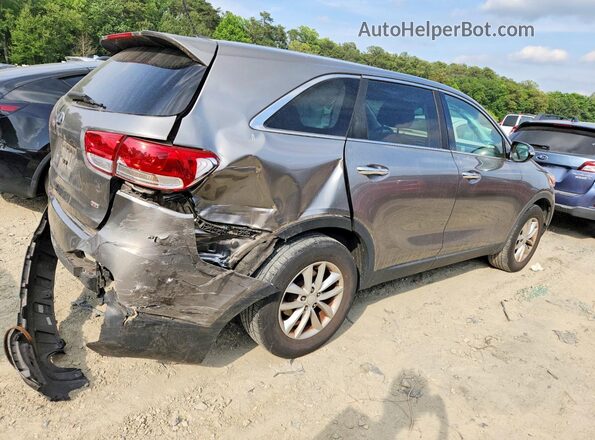 5XYPG4A39GG124816 2016 KIA SORENTO Gray Trasero derecho