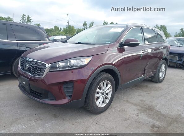 5XYPG4A39LG635503 2020 KIA SORENTO Burgundy Przód lewy