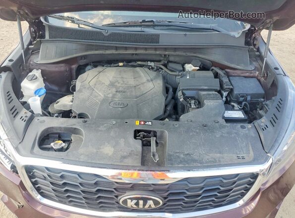 5XYPG4A50LG615481 2020 KIA SORENTO Maroon Вид підкапотного простору