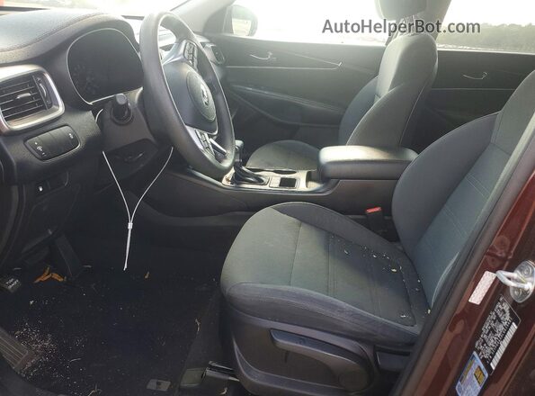 5XYPG4A50LG615481 2020 KIA SORENTO Maroon Вид салону спереду