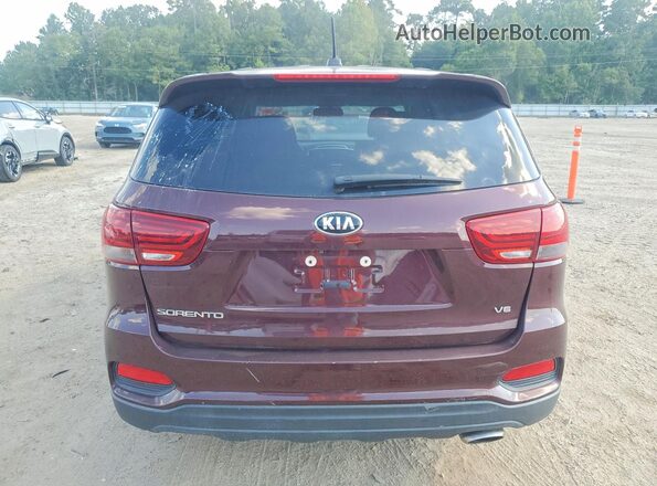 5XYPG4A50LG615481 2020 KIA SORENTO Maroon Вид ззаду