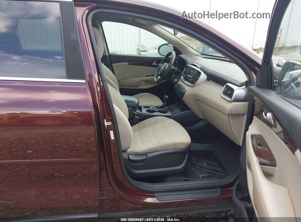 5XYPGDA30GG126549 2016 KIA SORENTO Burgundy Вид салону спереду