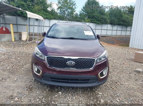 5XYPGDA30GG126549 2016 KIA SORENTO Burgundy Вид спереду
