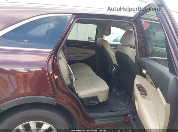 5XYPGDA30GG126549 2016 KIA SORENTO Burgundy Вид наклейки з VIN-кодом