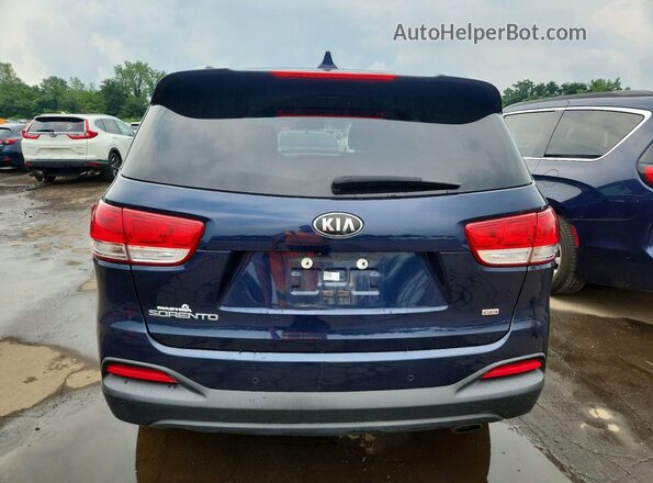 5XYPGDA30GG178781 2016 KIA SORENTO Blue Widok z tyłu