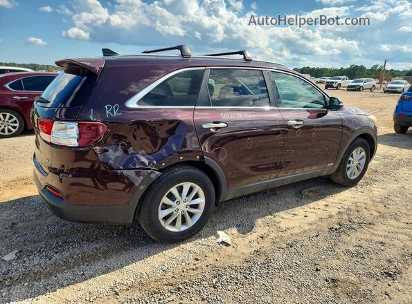 5XYPGDA31GG048802 2016 KIA SORENTO Бордовый Задняя правая четверть