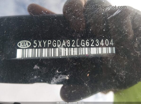 5XYPGDA32LG623404 2020 KIA SORENTO Черный Вид подкапотного пространства