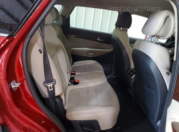 5XYPGDA33GG098973 2016 KIA SORENTO Red უკანა სალონის ხედი