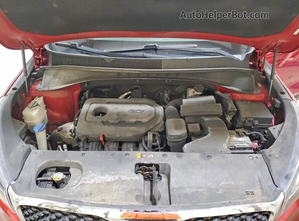 5XYPGDA33GG098973 2016 KIA SORENTO Red ძრავის განყოფილების ხედი