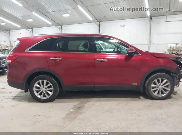 5XYPGDA33JG378044 2018 KIA SORENTO Burgundy უკანა სალონის ხედი