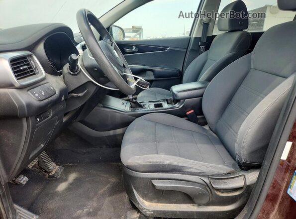 5XYPGDA33KG466870 2019 KIA SORENTO Burgundy Widok wnętrza z przodu