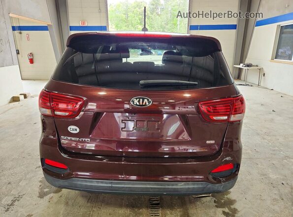 5XYPGDA34KG437491 2019 KIA SORENTO Burgundy Vista trasera