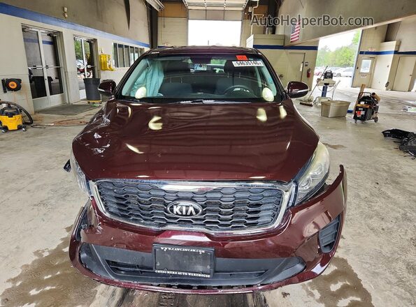 5XYPGDA34KG437491 2019 KIA SORENTO Burgundy Vista frontal