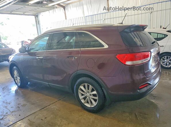 5XYPGDA36HG249290 2017 KIA SORENTO Бордовый Задняя левая четверть