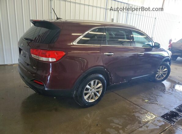 5XYPGDA36HG249290 2017 KIA SORENTO Бордовый Задняя правая четверть