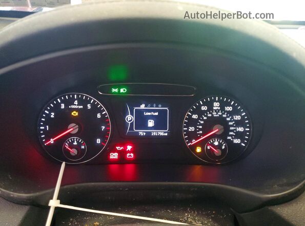 5XYPGDA36HG249290 2017 KIA SORENTO Бордовый Вид щитка приборов
