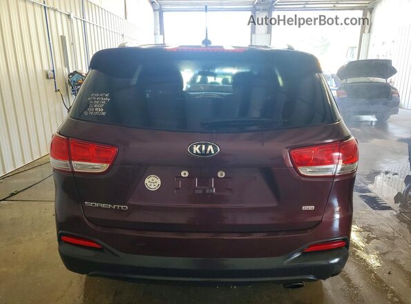 5XYPGDA36HG249290 2017 KIA SORENTO Бордовый Вид сзади