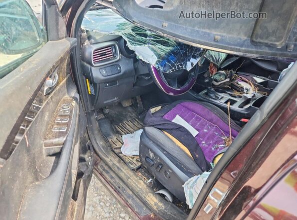 5XYPGDA37GG014749 2016 KIA SORENTO Purple Առջևի վահանակի տեսք