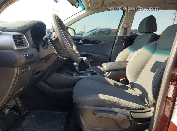 5XYPGDA37LG638643 2020 KIA SORENTO Burgundy Widok wnętrza z przodu