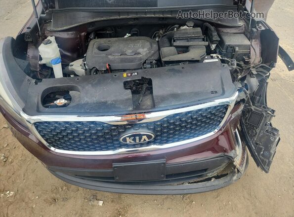 5XYPGDA39HG329179 2017 KIA SORENTO Burgundy Vista interior trasera