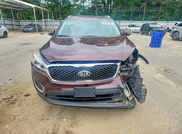 5XYPGDA39HG329179 2017 KIA SORENTO Burgundy Vista frontal