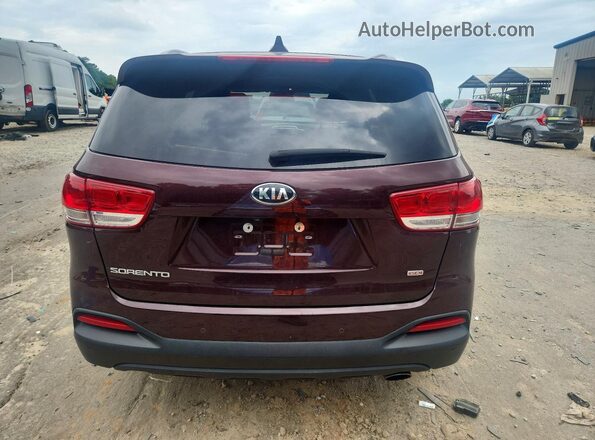 5XYPGDA39HG329179 2017 KIA SORENTO Burgundy Vista trasera