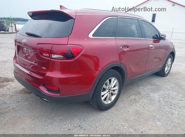 5XYPGDA39KG554791 2019 KIA SORENTO Red უკანა მარჯვენა