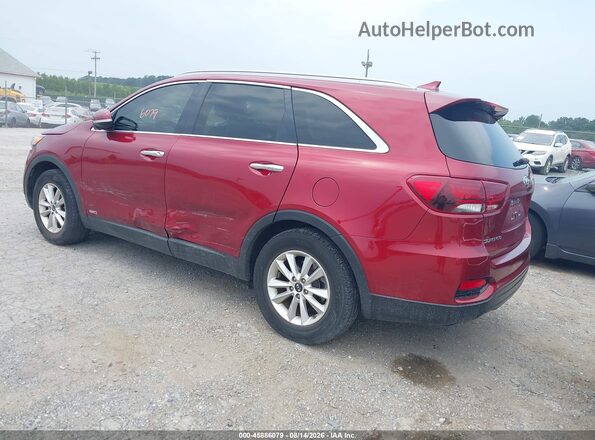 5XYPGDA39KG554791 2019 KIA SORENTO Red უკანა მარცხენა