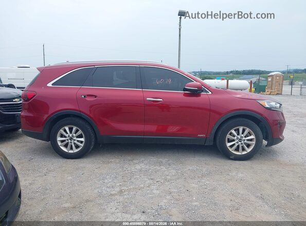 5XYPGDA39KG554791 2019 KIA SORENTO Red უკანა სალონის ხედი