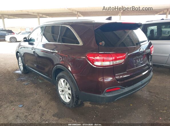 5XYPGDA3XGG065307 2016 KIA SORENTO Burgundy Rear left