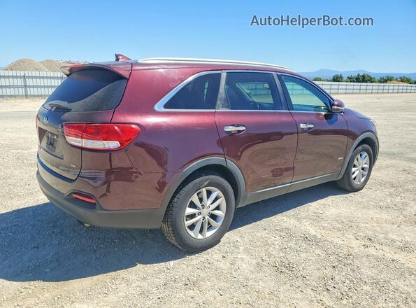 5XYPGDA3XHG280252 2017 KIA SORENTO Burgundy Задня права чверть