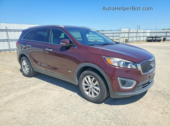 5XYPGDA3XHG280252 2017 KIA SORENTO Burgundy Передня права чверть