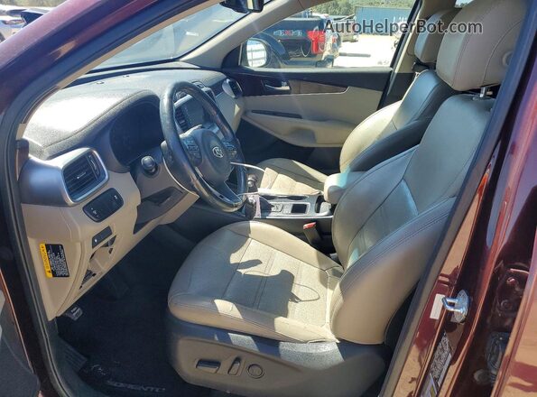 5XYPGDA3XHG280252 2017 KIA SORENTO Burgundy Вид салону спереду