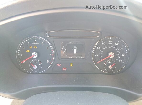 5XYPGDA3XHG280252 2017 KIA SORENTO Burgundy Вид щитка приладів