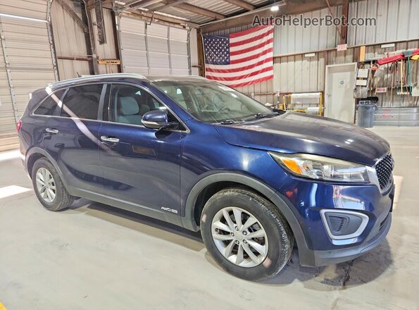 5XYPGDA50HG216786 2017 KIA SORENTO Синий Передняя правая четверть