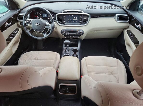 5XYPGDA50KG477634 2019 KIA SORENTO White Առջևի վահանակի տեսք