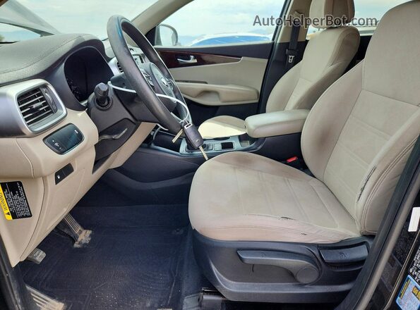 5XYPGDA51GG072227 2016 KIA SORENTO Black Widok wnętrza z przodu